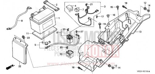 BATTERIE (CBR600RR3/4) CBR600RR4 de 2004